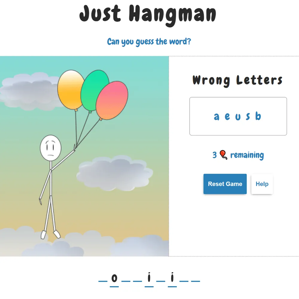 hangman game screenshot